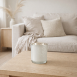 Bougeoir J-Line Leaf - verre - blanc - petit en situation