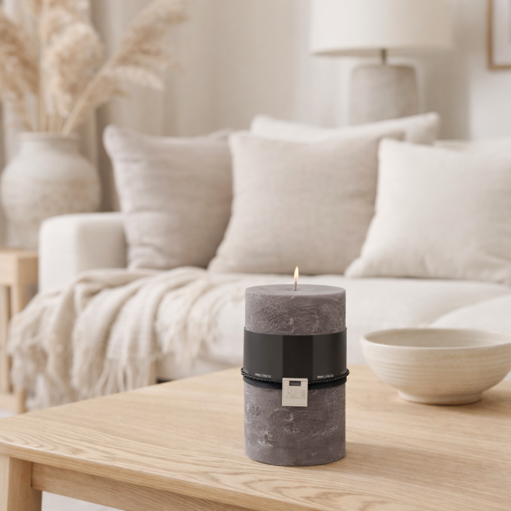 Bougie cylindrique J-Line - gris foncé - 110U - XL en situation