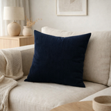 J-Line Coussin Rib Square Velours - velours - bleu en situation