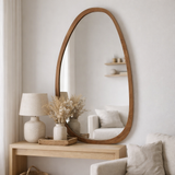 J -line Spiegel Vince Irregular - Mango Wood - Brown - 120 x 71 cm en situation