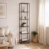 J-Line Rack 6 Niveaux Métal Noir en situation