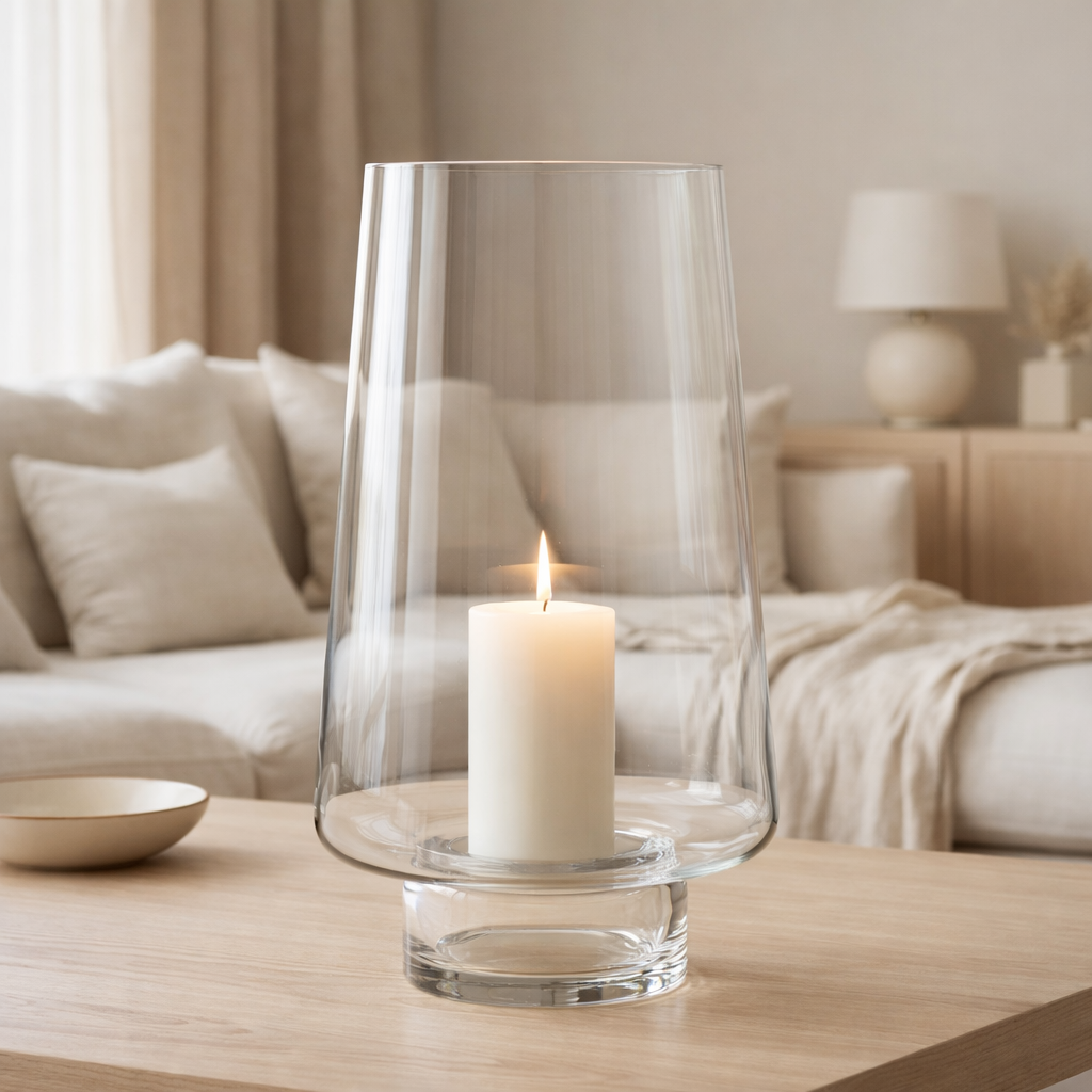 J -line Windlicht Oli - Candlerse - Verre - Transparent - Small en situation