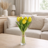 J-Line Bouquet de Tulipes 7 Pièces Pu Jaune Petit en situation