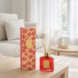 J-Line bâtonnets parfumés Happiness Blooms - Red Jasmine - verre - orange/rouge en situation