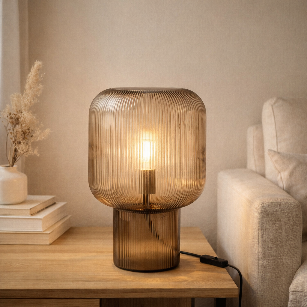 Lampe de table J-Line - verre - marron en situation