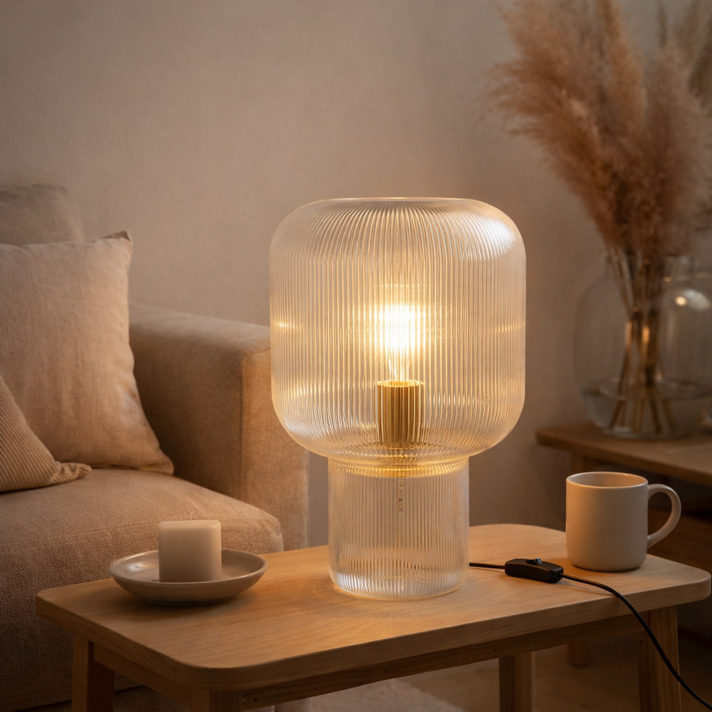 Lampe de table J -line - Verre - Transparent en situation