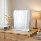 J -line Spiegel Square - Metal / Glass - Blanc - 38 x 41 cm en situation