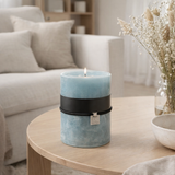 Bougie cylindrique J-Line - azur - extra L - 120U en situation