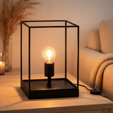 Cadre rectangulaire de lampe J -Line - Métal - noir - petit en situation