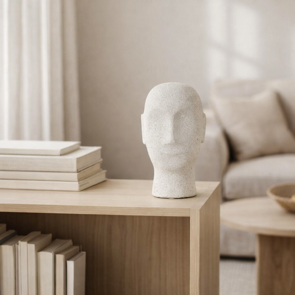 Figurine J-Line Ciment Blanc Petit en situation