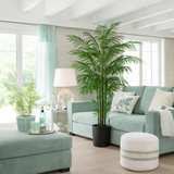 J-Line plante Bamboo Palm In Pot - plastique - vert/noir - grand en situation