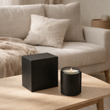 Bougie parfumée J-Line Cuir - Black Diamond - verre - noir - 40U en situation