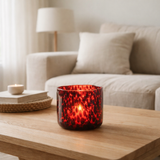 Lanterne J-Line Spotted - verre - rouge/noir - moyen en situation