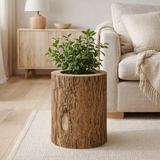 J -line Flowerpot Berk - Wood - Natural - Grand - Ø 28 cm en situation