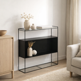 J-Line Rack Vu Métal/Verre Noir en situation
