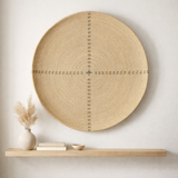 J-Line Wall Decoration Plateau Stipping Lignes - Seaghtrass - Natural / Black en situation