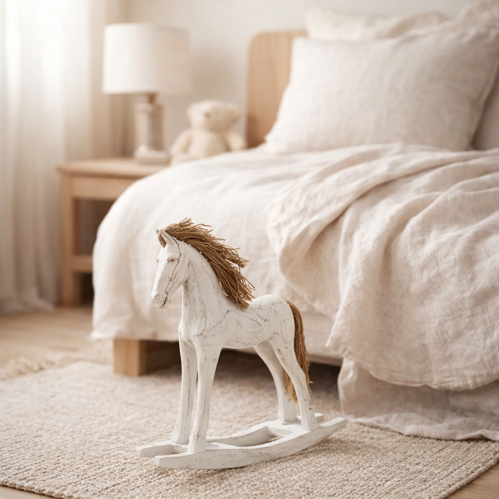 J-Ligne Rocking Rocking Horse - Blanc - Small en situation