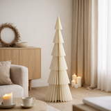 J -line décoration arbre de Noël pliable - papier - blanc - petit en situation