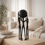 J-Line décoration Figure Personne Cercle Boule - aluminium - noir en situation