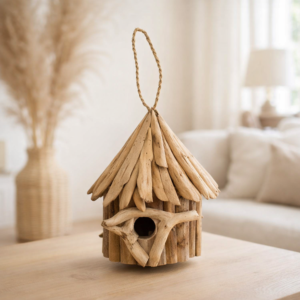 Nichoir J-Line - bois - naturel - petit en situation