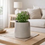 J -line Flowerpot Round - Ceramics - Gray - Grand - Ø 29 cm en situation
