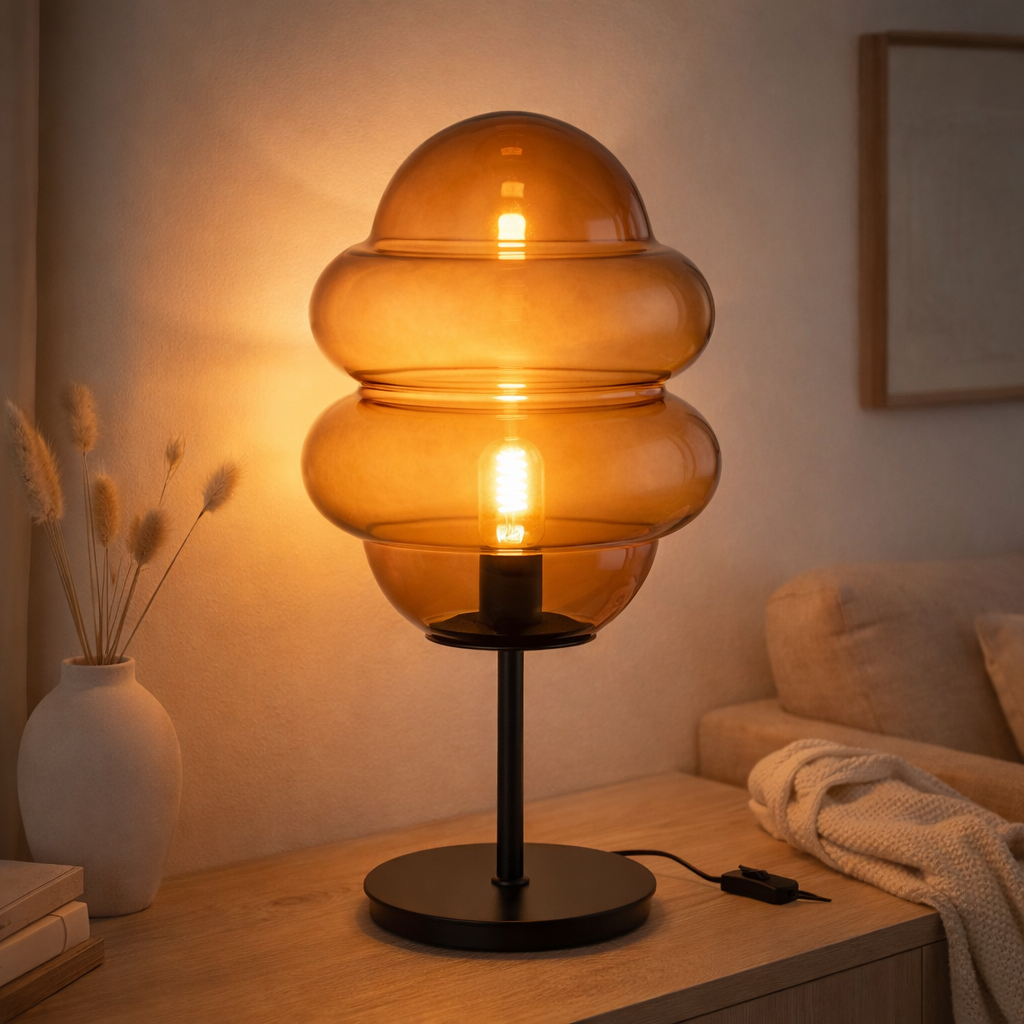 J-Spoon de miel lampe de table J - Brown en situation