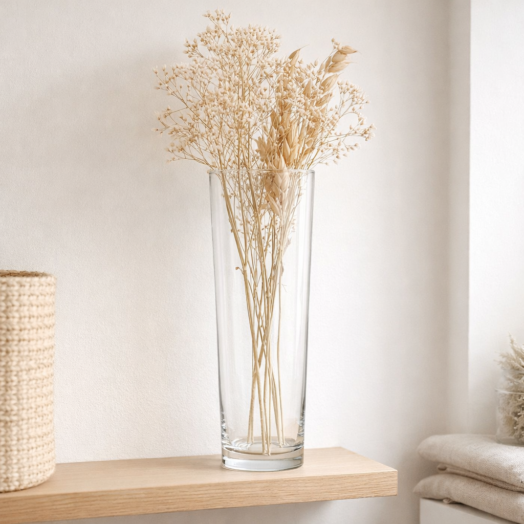 J -line Vase Round - Verre - Transparent - 51 cm de haut en situation