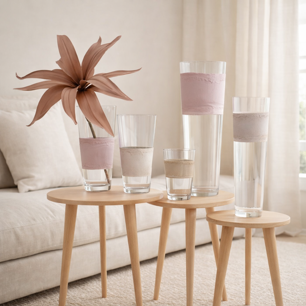 Branche de fleur J-Line Feuilles longues 1 tête Eva - plastique - rose en situation