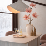 Branche de fleur J-Line 3 têtes Eva - plastique - rose en situation