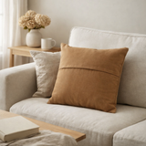 Coussin J-Line Broderie - coton - marron en situation