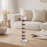 J-Line Bougeoir Annie Cristal Rouge/Transparent Grand en situation
