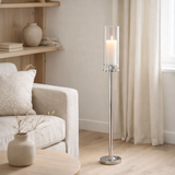J-Line Bougeoir Moira Verre Transparent Petit en situation
