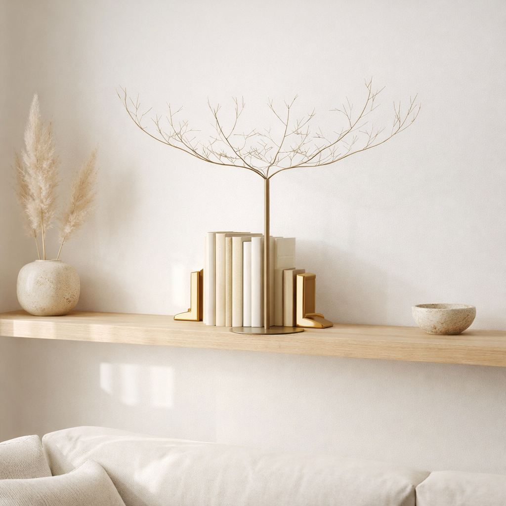 J -line Decoration Boom - Metal - Gold - Large en situation