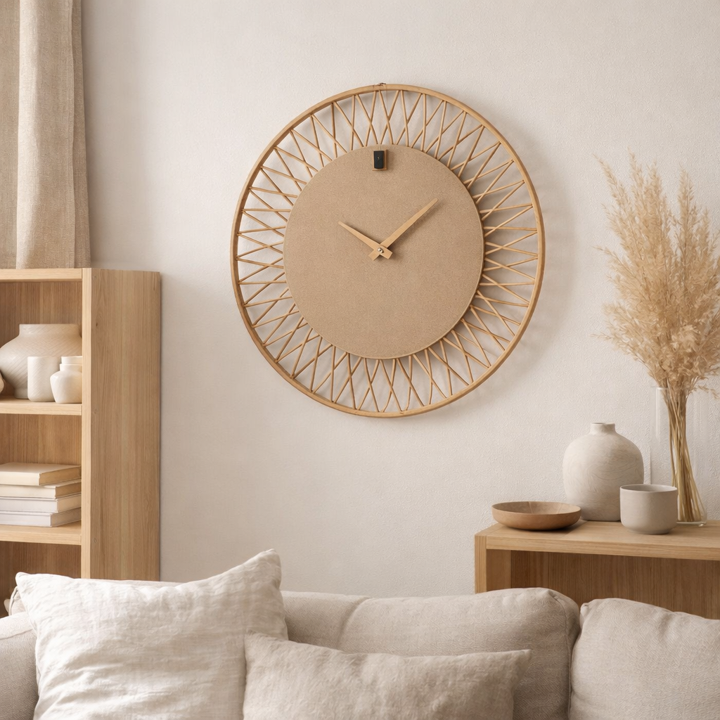 J -line Wise Wonder - Rotan - Naturel / Wit - Large - Ø 61,5 cm en situation