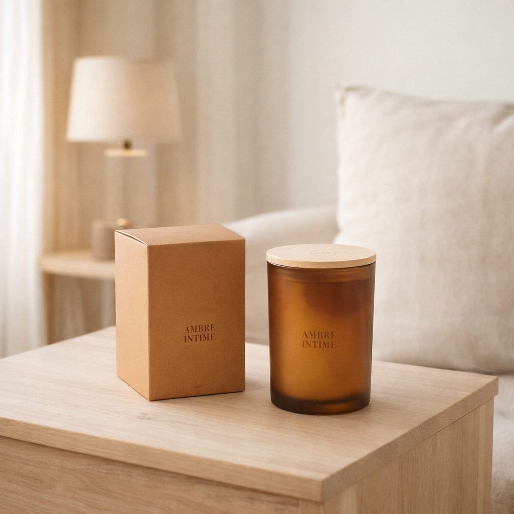 J-Line geurkaars Accords Essentiels - Ambre Intime - oker - 38U en situation