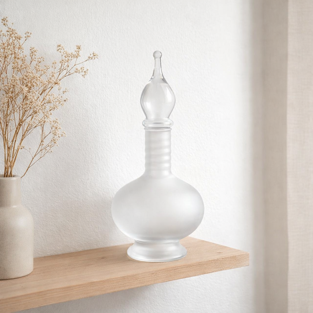 J -line Vase + Stop Bottle Deco Joey - Glass - Transparent - Small en situation