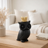 J-Line Owl Crown Résine Noir/Or Large en situation