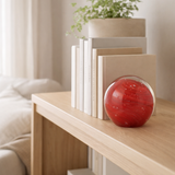 J -line Presse Paper Twister Round - Glass - Red - Medium en situation
