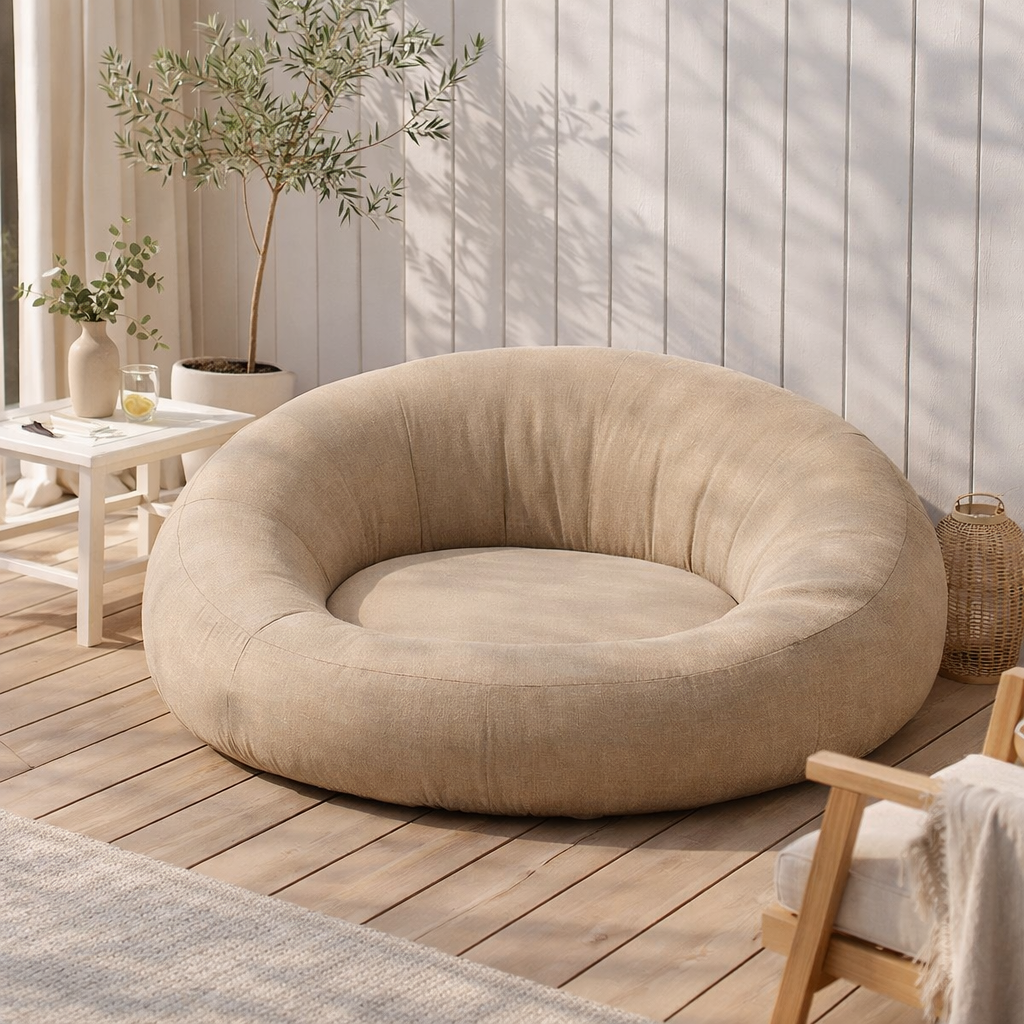 J-line matelas beignet polyéthylène beige en situation
