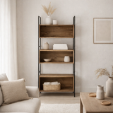 J-Line Rack Bois Recyclé/Métal Noir/Naturel Petit en situation