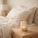 Bougeoir J-Line Glitter - verre - or - moyen en situation