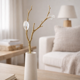 Pierres de branche J-Line en plastique doré/transparent en situation