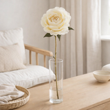 J-Line Rose 1 Tige Plastique Crème/Or en situation