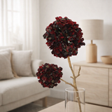J-Line décoration Branche 2 Fleurs - plastique - rouge/or - S en situation