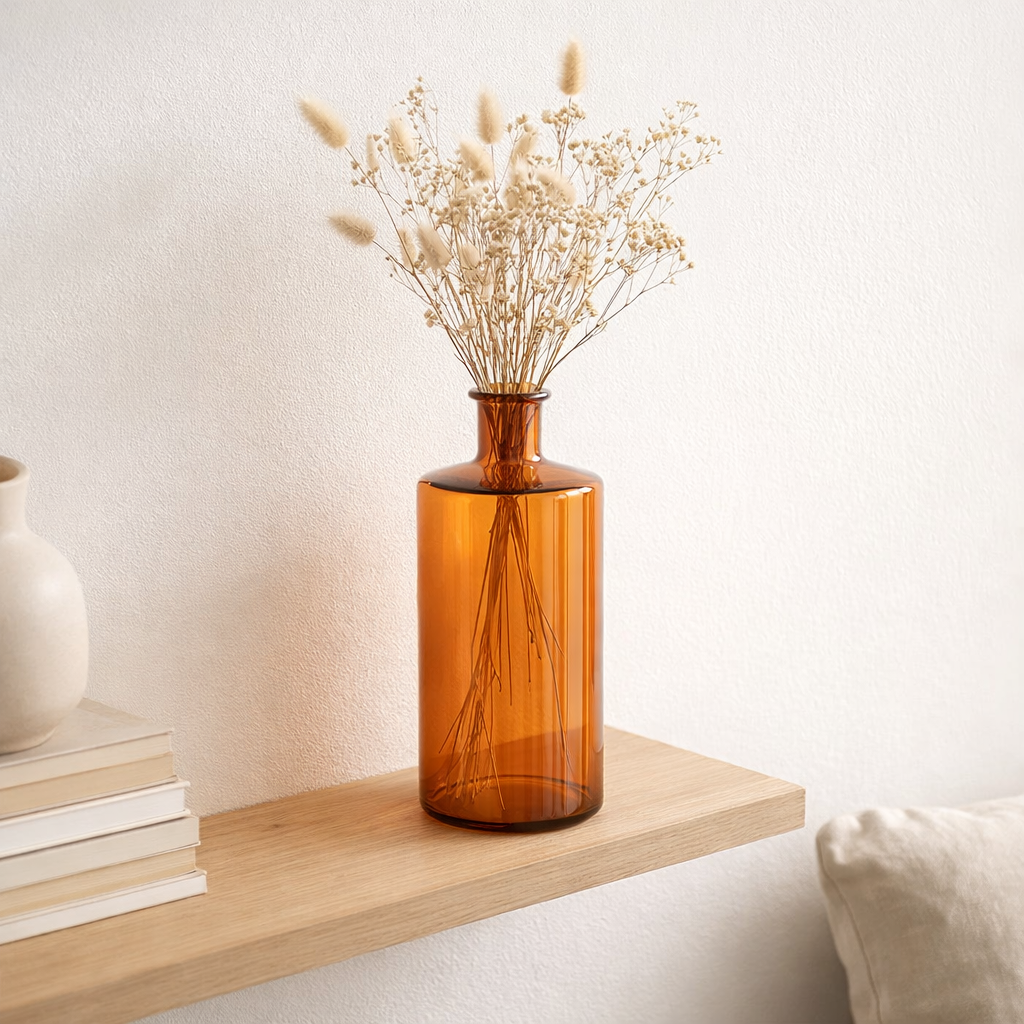 J -line Vase large - verre - orange - petit - 40 cm de haut en situation
