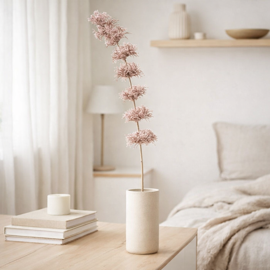Branche de décoration J-Line - plastique - rose en situation