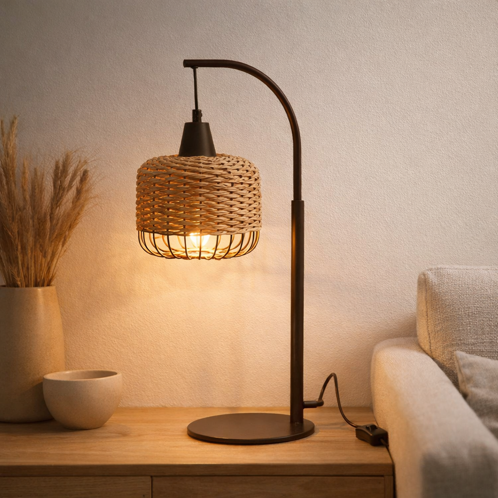J-Line Lampe Lanterne Métal Naturel en situation