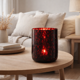 Lanterne J-Line Spotted - verre - rouge/noir - extra large en situation