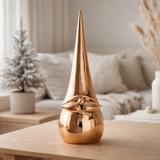 J-Line Père Noël Moderne Porcelaine Cuivre Grand en situation