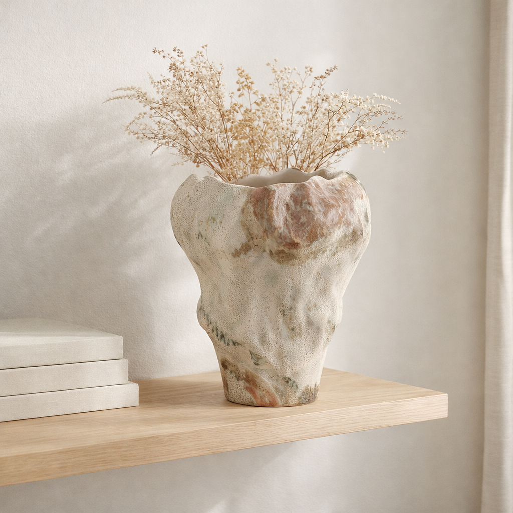 Vase en J-Line Meanmone - Kermits - Mélange - Ø 35 cm en situation